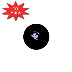 Ghost Night Night Sky Small Sweet 1  Mini Buttons (10 Pack)  by Amaryn4rt