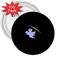 Ghost Night Night Sky Small Sweet 3  Buttons (100 Pack)  by Amaryn4rt