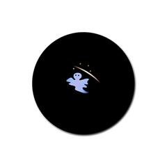 Ghost Night Night Sky Small Sweet Rubber Coaster (round)  by Amaryn4rt