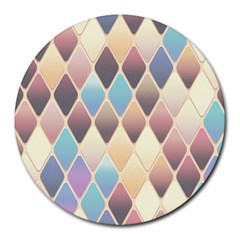 Abstract Colorful Background Tile Round Mousepads by Amaryn4rt