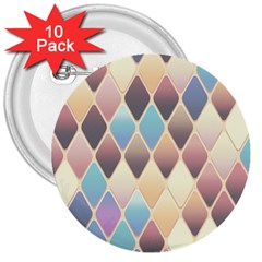 Abstract Colorful Background Tile 3  Buttons (10 Pack) 