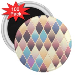 Abstract Colorful Background Tile 3  Magnets (100 Pack)