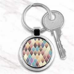 Abstract Colorful Background Tile Key Chains (round)  by Amaryn4rt