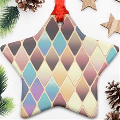 Abstract Colorful Background Tile Star Ornament (two Sides)  by Amaryn4rt