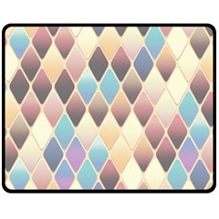 Abstract Colorful Background Tile Double Sided Fleece Blanket (medium)  by Amaryn4rt