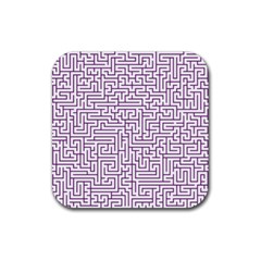 Maze Lost Confusing Puzzle Rubber Coaster (square)  by Amaryn4rt