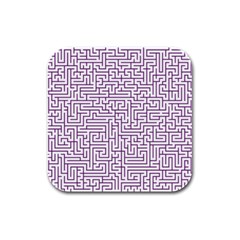 Maze Lost Confusing Puzzle Rubber Square Coaster (4 Pack)  by Amaryn4rt