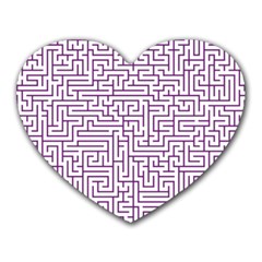 Maze Lost Confusing Puzzle Heart Mousepads by Amaryn4rt