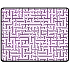 Maze Lost Confusing Puzzle Double Sided Fleece Blanket (medium)  by Amaryn4rt