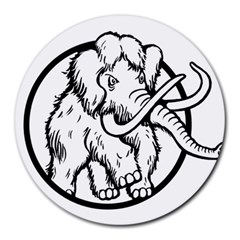 Mammoth Elephant Strong Round Mousepads by Amaryn4rt