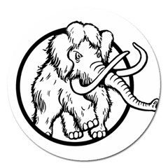 Mammoth Elephant Strong Magnet 5  (round)