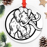 Mammoth Elephant Strong Round Ornament (Two Sides)  Back