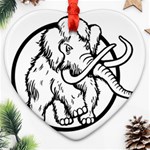 Mammoth Elephant Strong Heart Ornament (2 Sides) Front