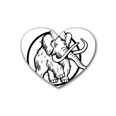 Mammoth Elephant Strong Heart Coaster (4 Pack)  by Amaryn4rt