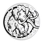 Mammoth Elephant Strong Ornament (Round Filigree)  Front