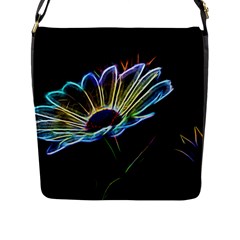 Flower Pattern Design Abstract Background Flap Messenger Bag (l)  by Amaryn4rt