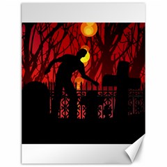 Horror Zombie Ghosts Creepy Canvas 12  X 16   by Amaryn4rt