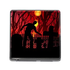 Horror Zombie Ghosts Creepy Memory Card Reader (square) by Amaryn4rt