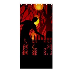 Horror Zombie Ghosts Creepy Shower Curtain 36  X 72  (stall)  by Amaryn4rt