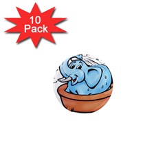 Elephant Bad Shower 1  Mini Magnet (10 Pack)  by Amaryn4rt