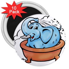 Elephant Bad Shower 3  Magnets (10 Pack)  by Amaryn4rt