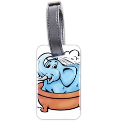 Elephant Bad Shower Luggage Tags (two Sides) by Amaryn4rt