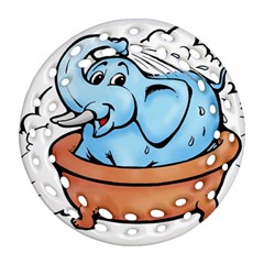 Elephant Bad Shower Ornament (round Filigree)  by Amaryn4rt