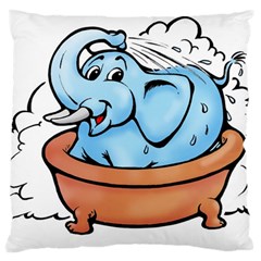 Elephant Bad Shower Large Cushion Case (one Side) by Amaryn4rt