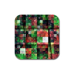 Paper Background Color Graphics Rubber Square Coaster (4 pack) 