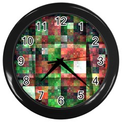 Paper Background Color Graphics Wall Clocks (Black)