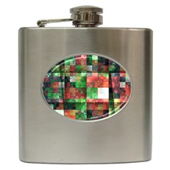 Paper Background Color Graphics Hip Flask (6 oz)