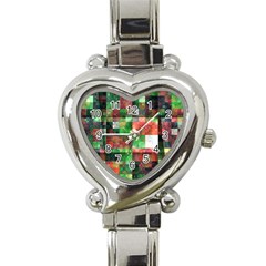 Paper Background Color Graphics Heart Italian Charm Watch