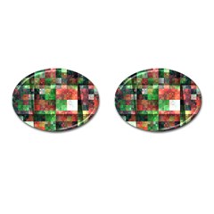 Paper Background Color Graphics Cufflinks (oval) by Amaryn4rt