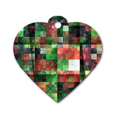 Paper Background Color Graphics Dog Tag Heart (One Side)