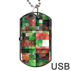 Paper Background Color Graphics Dog Tag Usb Flash (one Side) by Amaryn4rt