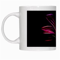 Purple Flower Pattern Design Abstract Background White Mugs by Amaryn4rt