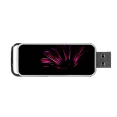 Purple Flower Pattern Design Abstract Background Portable Usb Flash (two Sides) by Amaryn4rt