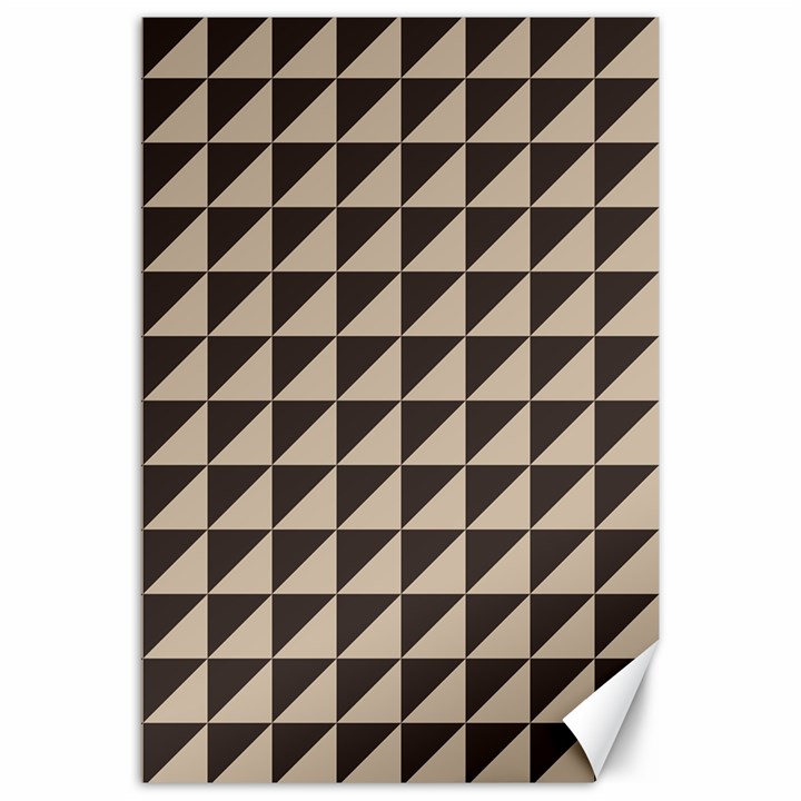 Brown Triangles Background Pattern  Canvas 20  x 30  