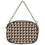 Brown Triangles Background Pattern  Chain Purses (Two Sides)  Back