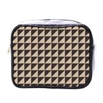 Brown Triangles Background Pattern  Mini Toiletries Bags Front