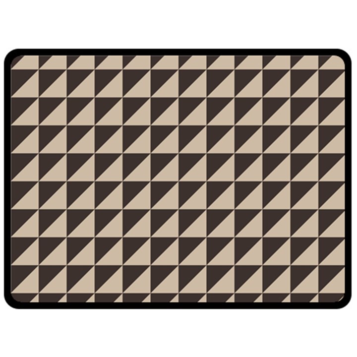 Brown Triangles Background Pattern  Fleece Blanket (Large) 