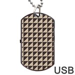 Brown Triangles Background Pattern  Dog Tag USB Flash (One Side) Front