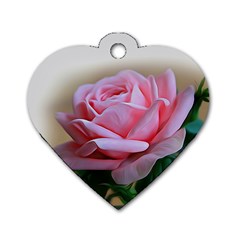 Rose Pink Flowers Pink Saturday Dog Tag Heart (one Side) by Amaryn4rt