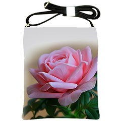 Rose Pink Flowers Pink Saturday Shoulder Sling Bags by Amaryn4rt