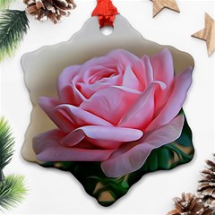 Rose Pink Flowers Pink Saturday Ornament (snowflake) 