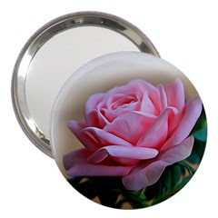 Rose Pink Flowers Pink Saturday 3  Handbag Mirrors by Amaryn4rt