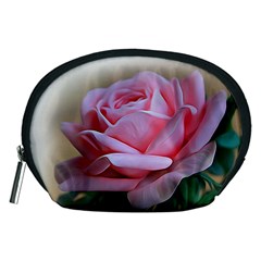 Rose Pink Flowers Pink Saturday Accessory Pouches (medium)  by Amaryn4rt