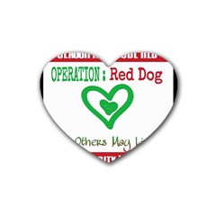 Oprd1 Heart Coaster (4 Pack)  by OperationRedDog