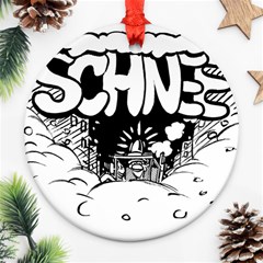 Snow Removal Winter Word Ornament (round)  by Amaryn4rt