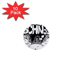 Snow Removal Winter Word 1  Mini Buttons (10 Pack)  by Amaryn4rt